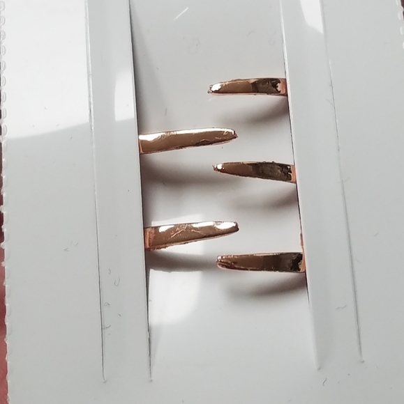 NWT Small Purple Gems & Rose Gold Enamel Flower Hair Clip! - Picture 10 of 16